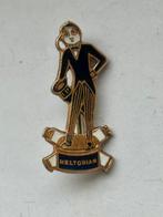 Emaille Broche Meltonian Shoe Care Schoenpoets, Verzamelen, Ophalen of Verzenden, Zo goed als nieuw, Merk, Speldje of Pin