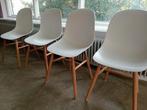 4 x witte kuipstoelen, Huis en Inrichting, Ophalen, Gebruikt, Wit