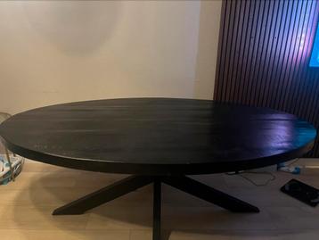Echt houte ovale tafel beschikbaar voor biedingen