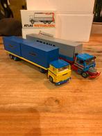 2 x Tekno Scania vrachtwagen combinaties 1:50, Ophalen of Verzenden, Gebruikt, Bus of Vrachtwagen