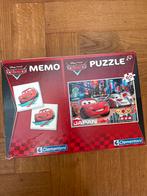 Cars Memo & Puzzel - Clementoni, Ophalen of Verzenden, Meer dan 50 stukjes, Gebruikt, 4 tot 6 jaar