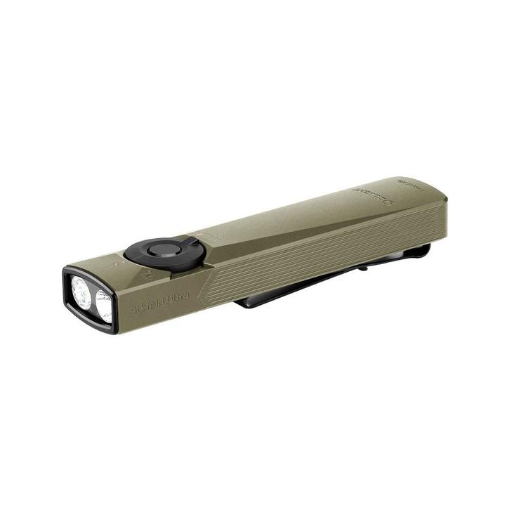 Olight Arkfeld Ultra Olive Green, Caravans en Kamperen, Zaklampen, Nieuw, Accu, Ophalen of Verzenden