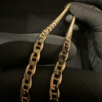 Collier geelgoud, 14 kt Marina schakel lengte 46 cm beschikbaar voor biedingen