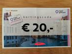 Hotel giftcard ter waarde van €20, kortingsbon, Kortingsbon, Overige typen