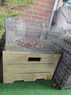 vuurtafel met hittebestendige glasplaat., Tuin en Terras, Tuinhaarden, Ophalen, Gebruikt