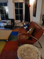 Retro design bank en fauteuil Nestor Dyker 20 model vis, Ophalen, Gebruikt