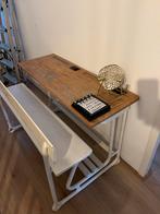 Vintage schoolbank / bureau, Huis en Inrichting, Bureaus, Ophalen, Gebruikt, Bureau