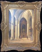 Klassiek schilderij van A Broekman, ca 1920 (28,5 x 38,5 cm), Antiek en Kunst, Ophalen