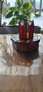 Glas in Lood Kaarshouder en Bakje, Ophalen of Verzenden