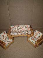 Poppenhuis Bankstel  - Vintage, Verzamelen, Poppenhuizen en Toebehoren, Ophalen of Verzenden, Gebruikt, Poppenhuis