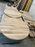 Eiken ronde bladen 110 cm. 4 cm dikte