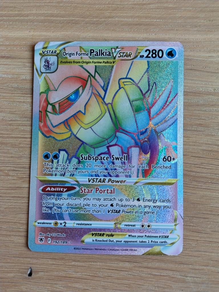 Palkia v star pokemon, Ophalen of Verzenden, Nieuw, Losse kaart