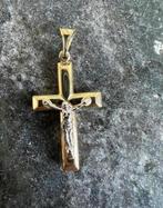 14k gouden kruishanger met witgoud, Nieuw, Ophalen of Verzenden