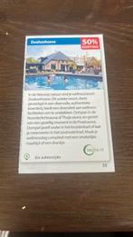 50% korting bij zwaluwhoeve, Twee personen, Kortingsbon, Spa of Sauna