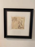 Mooie inkt tekening met tekst Modigliani ‘ Olevaro’ ., Ophalen of Verzenden
