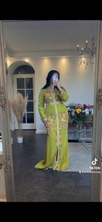 TE HUUR Takchita Takshita Marokkaanse Caftan Kaftan, Ophalen of Verzenden, Zo goed als nieuw, Blauw, Onder de knie