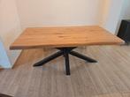 Eiken Eettafel 180x100 cm - Gewelfd Blad, Huis en Inrichting, Ophalen, 50 tot 100 cm, Zo goed als nieuw, 150 tot 200 cm