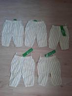 NIEUW! Beige Gestreepte katoenen zomer broekjes Vintage look, Kinderen en Baby's, Babykleding | Maat 62, Zeeman, Broekje, Jongetje of Meisje