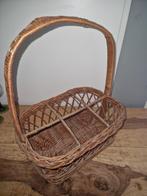Leuke rieten flesssen mand leuk en mooi bewerkt en handig, Gebruikt, Mand, Ophalen of Verzenden, Riet