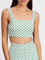 NIEUW bloemen crop top bustier rekbare bandjes Glamorous, Wit, Nieuw, Ophalen of Verzenden, Glamorous
