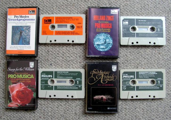 4 verschillende Pro Musica cassettes €3 p/s 4 voor €10 ZGAN, Cd's en Dvd's, Cassettebandjes, Zo goed als nieuw, Origineel, Overige genres