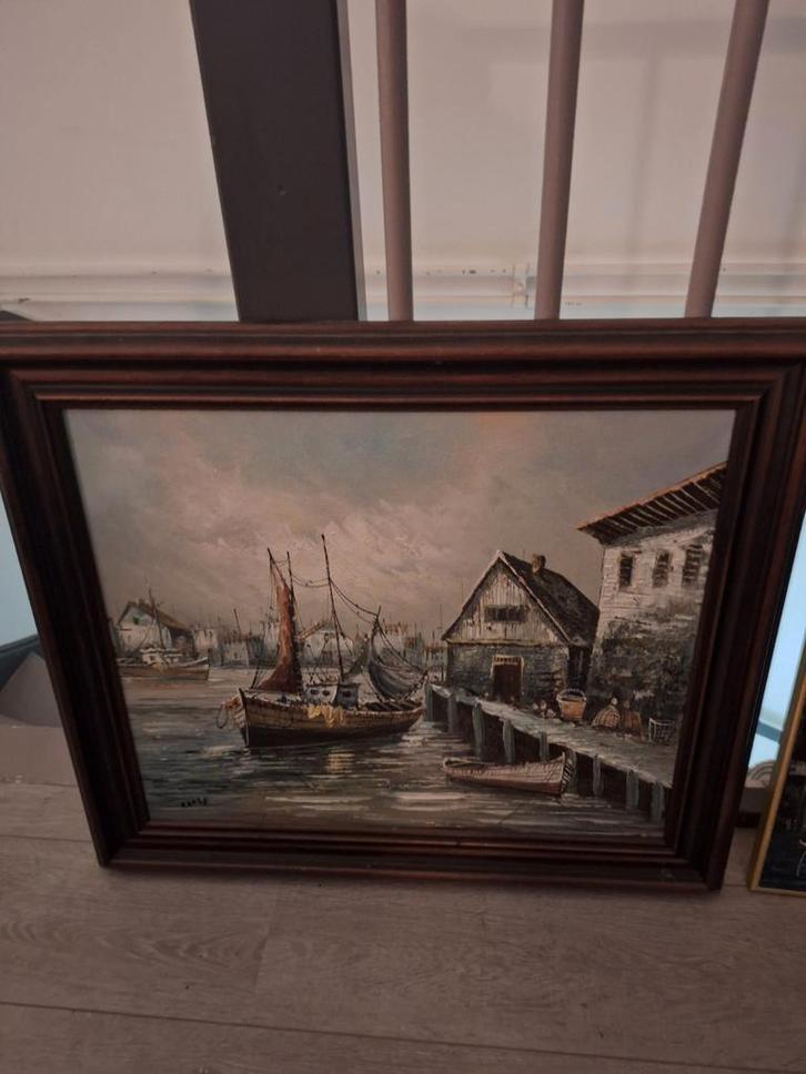 Twee maritieme schilderijen, Antiek en Kunst, Kunst | Schilderijen | Klassiek, Ophalen