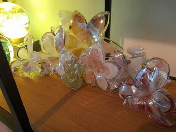 Murano Glas Bloemen Collectie - Beschadiging 6 stuks  beschikbaar voor biedingen