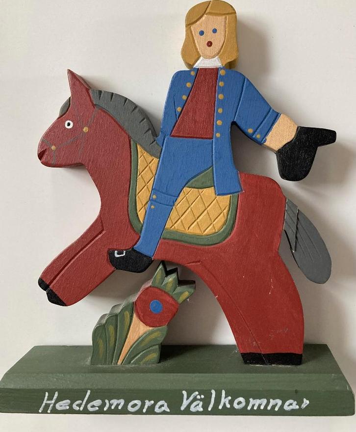 Dala Paard Zweden Ridder op Paard, Antiek en Kunst, Curiosa en Brocante, Verzenden