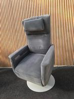 Prominent opsta stoel relax draai fauteuil stof grijs, Minder dan 75 cm, Ophalen of Verzenden, Zo goed als nieuw, Stof