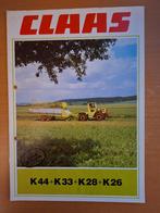 Folder Claas opraapwagens K44, K33, K28 en K26, Ophalen of Verzenden, Gelezen, Tractor en Landbouw