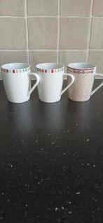 AH koffiemokken 3 stuks €5,=, Ophalen of Verzenden, Zo goed als nieuw, Porselein