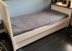 IKEA Eenpersoonsbed met uitschuifbed/opberglade, Huis en Inrichting, Slaapkamer | Bedden, Ophalen, Gebruikt, Eenpersoons, Wit
