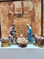 Antieke gipsen beelden kerststal, Antiek en Kunst, Antiek | Religie, Verzenden