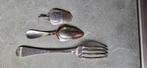 Zilver vork en 2 suiker lepeltje, Antiek en Kunst, Ophalen of Verzenden