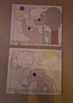 Schattige Done by deer kinderpuzzel met olifant en Giraffe, Ophalen of Verzenden, 10 tot 50 stukjes, Zo goed als nieuw, 6 maanden tot 2 jaar