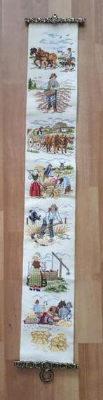 Vintage wandhanger agrarisch tafereel schellekoord, Huis en Inrichting, Ophalen of Verzenden