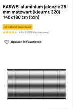 Zwarte Karwei jaloezie 140x180cm, 25mm, Huis en Inrichting, Stoffering | Gordijnen en Lamellen, 100 tot 150 cm, Zwart, Nieuw, Ophalen of Verzenden