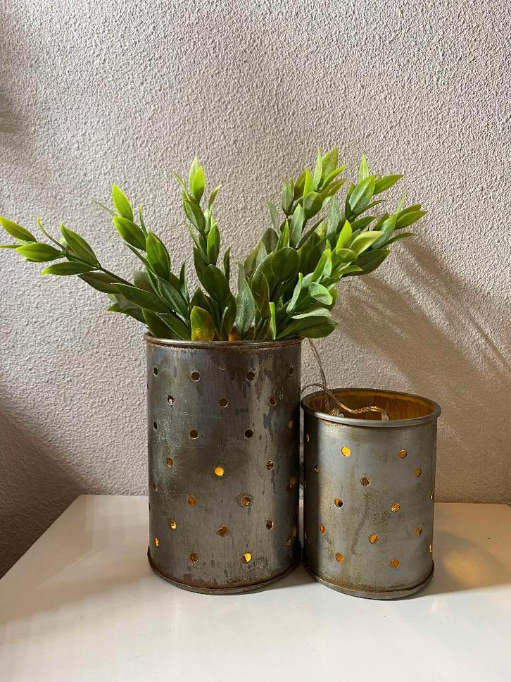 Leuke set kandelaar/ kaasmol houders, Antiek en Kunst, Curiosa en Brocante, Ophalen of Verzenden