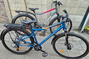 te koop 2x b'twin riverside500 fietsen zo goed als nieuw beschikbaar voor biedingen