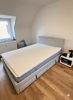 IKEA Bed met Opbergruimte - Lichtgrijs, Huis en Inrichting, Slaapkamer | Bedden, Gebruikt, Twijfelaar, 200 cm, 140 cm