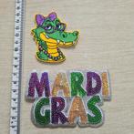 Mardi Gras Strijkplaatjes - Krokodil & Tekst, Ophalen of Verzenden, Nieuw, Overige applicaties