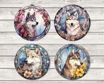 Husky Glas in Lood onderzetters rond met houder, Nieuw, Glas of Kopje, Verzenden