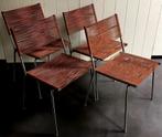 vintage design Miss-B stoelen Pierantonio Bonacina, Bruin, Leer, Ophalen of Verzenden, Zo goed als nieuw