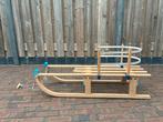 Houten Slee met Rugleuning, Kinderen en Baby's, Speelgoed | Buiten | Sleeën, Ophalen, Rugleuning, Gebruikt, Hout