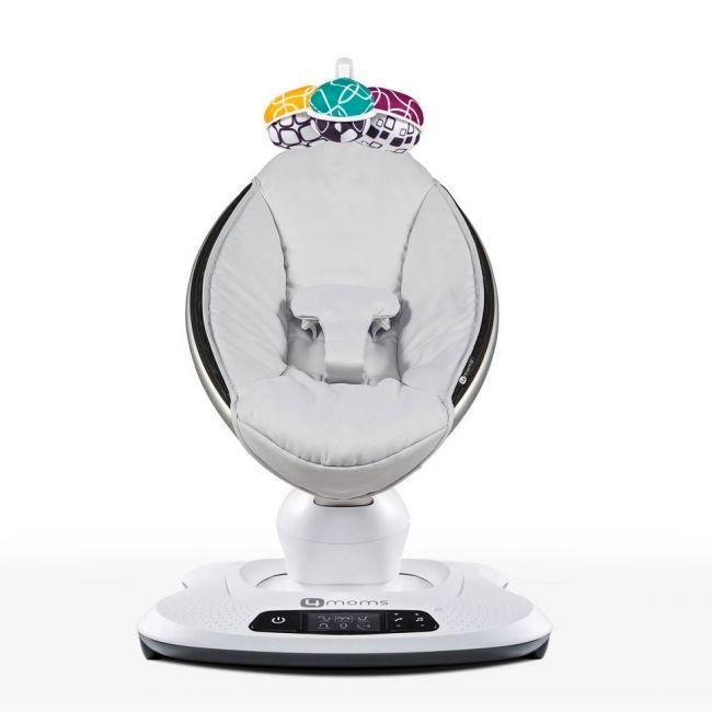Luxe Wipstoel 4Moms MamaRoo 4 Classic Grey, Kinderen en Baby's, Wipstoeltjes, Zo goed als nieuw, Wipstoel, Overige merken, Met gordel(s) of riempje(s)