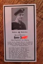 U-Boot Battle of Bretagne Sterbebild duits 1944 Kriegsmarine, Ophalen of Verzenden, Bidprentje