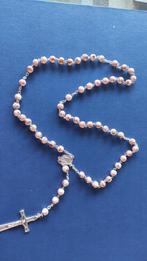 523 Mooie rozenkrans roze gemeleerd, Ophalen of Verzenden, Zo goed als nieuw, Overige typen, Christendom | Katholiek
