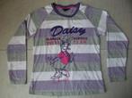 Disneyland longsleeve Katrien Duck grijs /lila gestreept 164, Meisje, Ophalen of Verzenden, Zo goed als nieuw, Shirt of Longsleeve