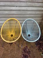 Tuinstoelen blauw en geel, Tuin en Terras, Ophalen, Zo goed als nieuw, Kunststof