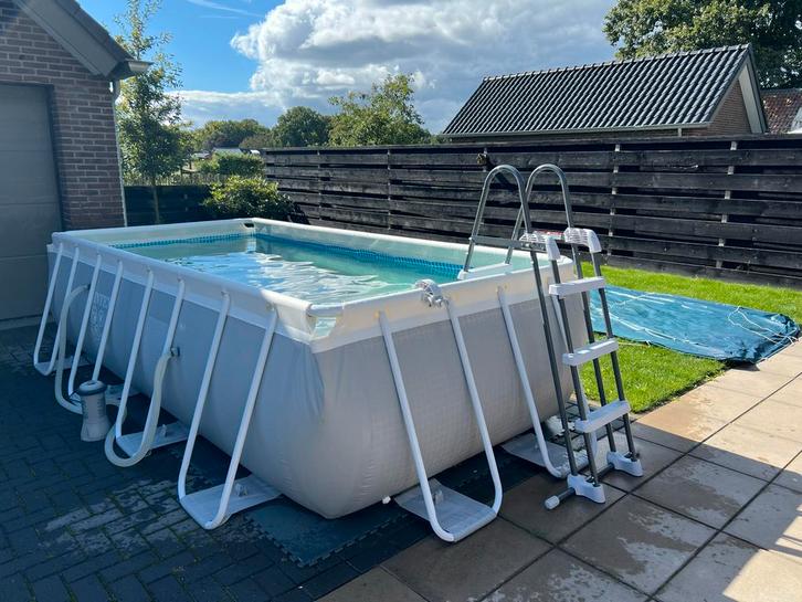 Intex Prism Frame (nieuw zeil) 400x200x100, Tuin en Terras, Zwembaden, Gebruikt, Opzetzwembad, 80 tot 120 cm, 400 cm of meer, 200 tot 300 cm